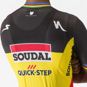 Herren Castelli Soudal Quick-Step 2024 Competizione 3 trikot-Belgian meister Radtrikot Kaufen