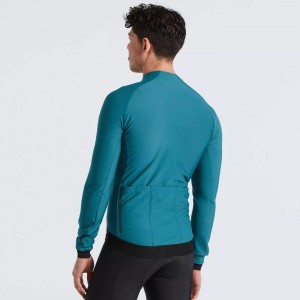 Herren Specialized SL Expert Thermal langarm trikot-Grun Radtrikot Kaufen