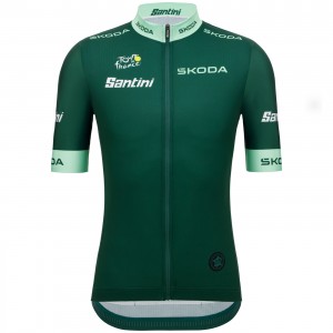 Herren Tour de France 2024 Fan Line Grun trikot Radtrikot Kaufen