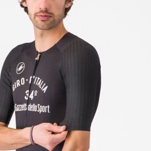 Herren Vintage Schwarz trikot 34 Giro d'Italia 2025 Radtrikot Kaufen