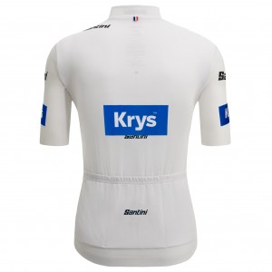 Herren Santini Weiß Tour de France 2025 Fan Linie trikot Radtrikot Kaufen