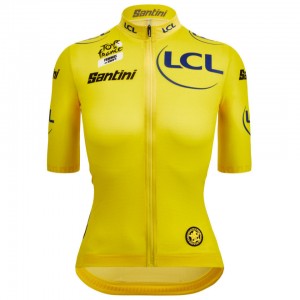 Damen Gelbes Trikot frau Tour de France 2025 Fan Line Radtrikot Kaufen