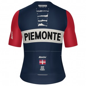 Herren Santini Vuelta Espana 2025 trikot-Grand Salida Piemonte Radtrikot Kaufen