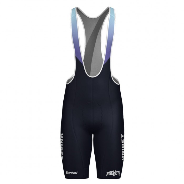 Herren Team Unibet Rockets 2025 Santini tragerhose-Blau Radtrikot Kaufen