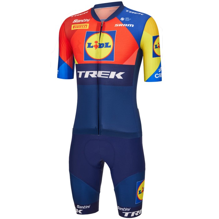 Herren Santini Lidl Trek 2025 Aero Roadsuit einteiler Radtrikot Kaufen