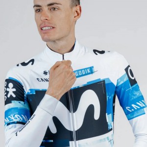 Herren Gobik Movistar 2025 Hyder langarm trikot Radtrikot Kaufen