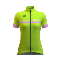 2016 ALE Damen Ale Plus Perla Radtrikot Kurzarm Fluo gelb Radtrikot Kaufen