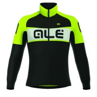 2016 ALE EXCEL WEDDELL Radtrikot Langarm-Schwarz GELB FLUO Radtrikot Kaufen