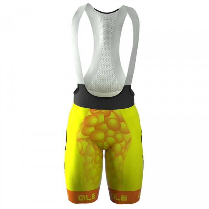 2016 Ale Graphics PRR New Bubbles gelbs Fluo Fahrradbekleidung Kurz Trägerhose Radtrikot Kaufen