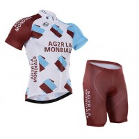 2016 Ag2r La Mondiale Radbekleidung Radtrikot Kurzarm und Fahrradhosen Kurz Radtrikot Kaufen