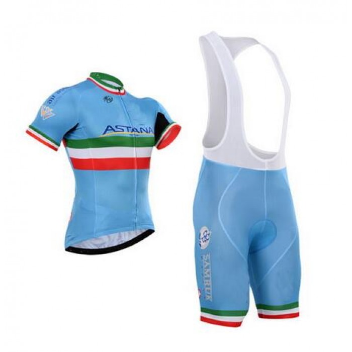 2016 Astana Fahrradbekleidung Satz Fahrradtrikot Kurzarm Trikot und Kurz Trägerhose Radtrikot Kaufen