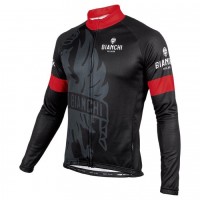 2016 Bianchi Milano Sorisole Schwarz-Rot Radtrikot Langarm Radtrikot Kaufen