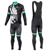 2016 Bianchi Milano Sorisole Schwarz-Grün Fahrradbekleidung Satz Radtrikot Langarm+Lang Trägerhose Radtrikot Kaufen