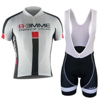 2016 Biemme Weiß Fahrradbekleidung Radtrikot und Trägerhosen Set Radtrikot Kaufen