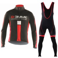 2016 Biemme schwarz rot Fahrradbekleidung Langarm Radtrikot und Trägerhosen Set Radtrikot Kaufen