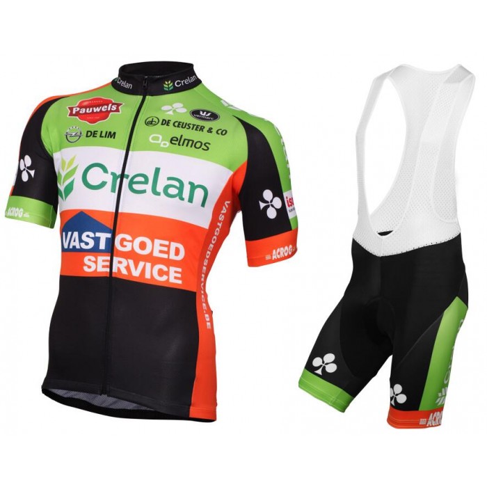 2016 CRELAN -VASTGOEDSERVICE Fahrradbekleidung Satz Fahrradtrikot Kurzarm Trikot und Kurz Trägerhose Radtrikot Kaufen