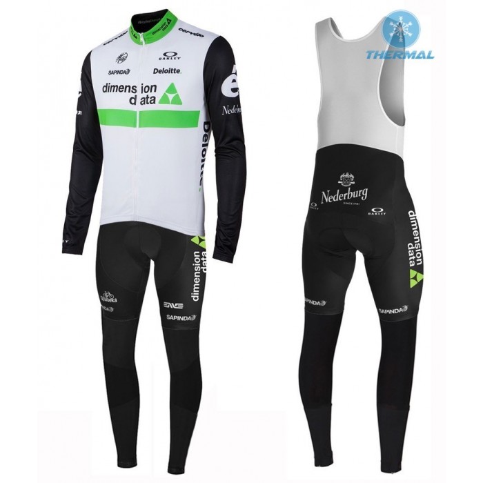 2016 Team Dimension Date Weiß thermisch Fahrradbekleidung Satz Radtrikot Langarm+Lang Trägerhose Radtrikot Kaufen