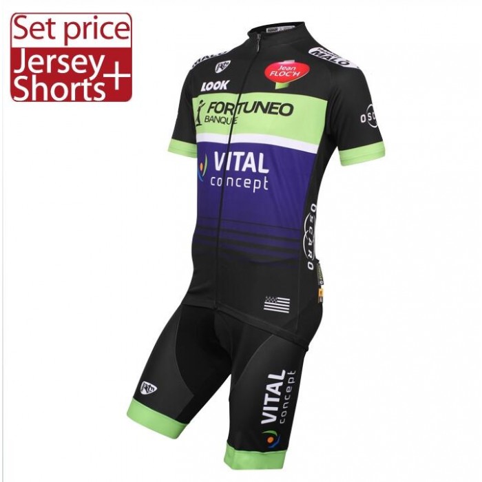 2016 FORTUNEO-VITAL CONCEPT Radbekleidung Radtrikot Kurzarm und Fahrradhosen Kurz Radtrikot Kaufen