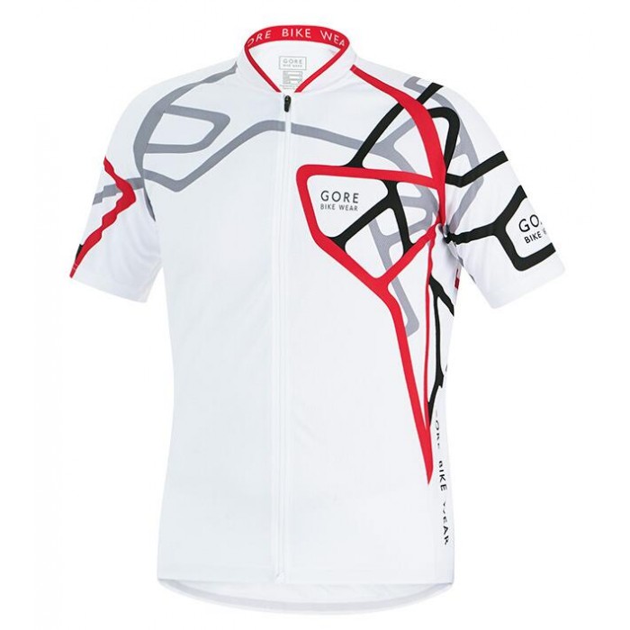 2016 GORE Element Adrenalin II Weiß rot Radtrikot Kurzarm Radtrikot Kaufen