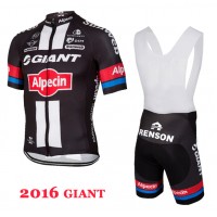 2016 Giant Fahrradbekleidung Satz Fahrradtrikot Kurzarm Trikot und Kurz Trägerhose Radtrikot Kaufen