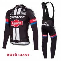 2016 Giant Fahrradbekleidung Radtrikot Satz Langarm und Lange Trägerhose 02 Radtrikot Kaufen