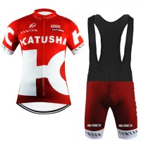 2016 Katusha Fahrradbekleidung Satz Fahrradtrikot Kurzarm Trikot und Kurz Trägerhose 02 Radtrikot Kaufen