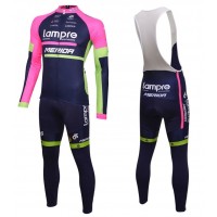 2016 Lampre Merida Fahrradbekleidung Satz Radtrikot Langarm+Lang Trägerhose Radtrikot Kaufen