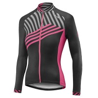 2016 Liv Damen Radtrikot Langarm paars schwarz Radtrikot Kaufen