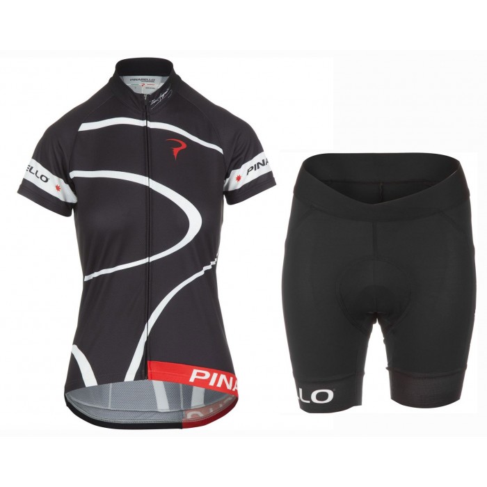 2016 Pinarello MIRA schwarz Damen Fahrradbekleidung Satz Radtrikot Kurzarm+Kurz Radhose Radtrikot Kaufen