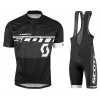 2016 Scott schwarz Weiß Fahrradbekleidung Satz Fahrradtrikot Kurzarm Trikot und Kurz Trägerhose Radtrikot Kaufen
