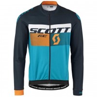 2016 Scott RC Schwarz-Gelb-Blau Radtrikot Langarm Radtrikot Kaufen
