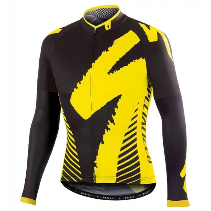 2016 Specialized Team LS Schwarz-Gelb Radtrikot Langarm Radtrikot Kaufen