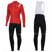 2016 Sportful JSW Rot Fahrradbekleidung Satz Radtrikot Langarm+Lang Trägerhose Radtrikot Kaufen
