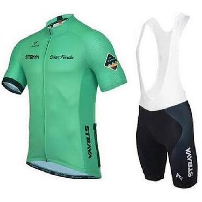 2016 Strava Grün Fahrradbekleidung Satz Fahrradtrikot Kurzarm Trikot und Kurz Trägerhose Radtrikot Kaufen
