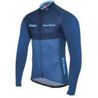 2016 Strava Fahrradtrikot Langarm blau Radtrikot Kaufen
