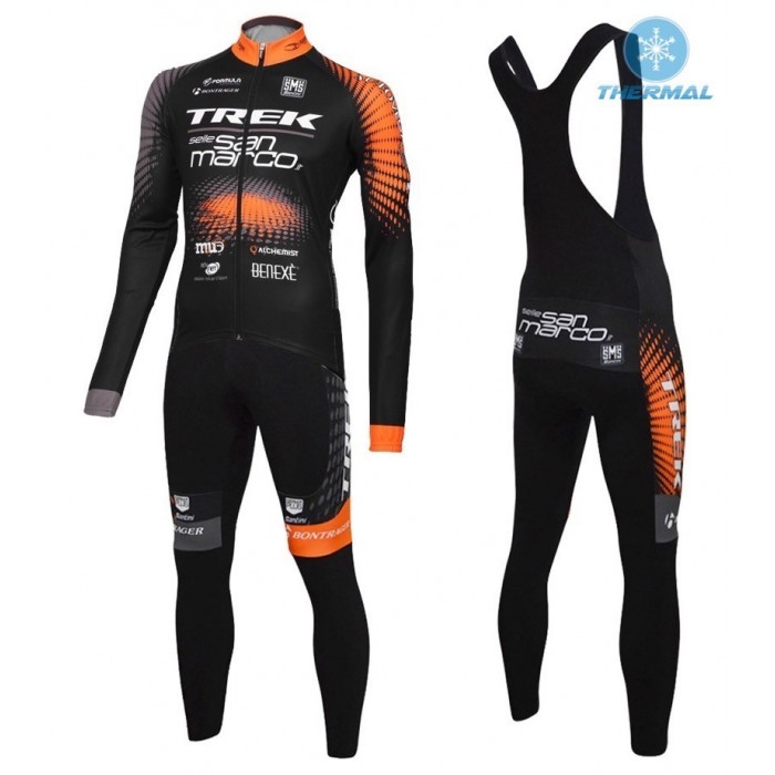 2016 Trek Selle San Marco thermisch Fahrradbekleidung Satz Radtrikot Langarm+Lang Trägerhose Radtrikot Kaufen