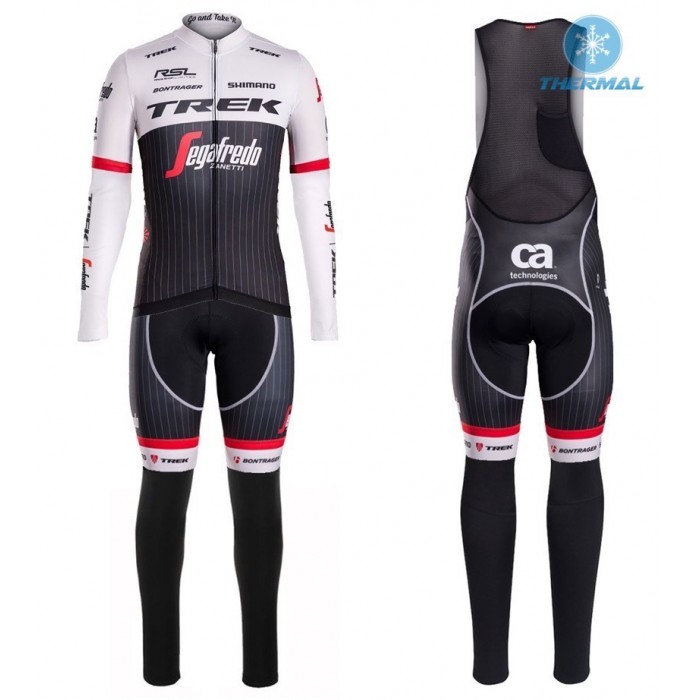 2016 Trek SegafRoto RSL TDF Ausgabe thermisch Fahrradbekleidung Satz Radtrikot Langarm+Lang Trägerhose Radtrikot Kaufen