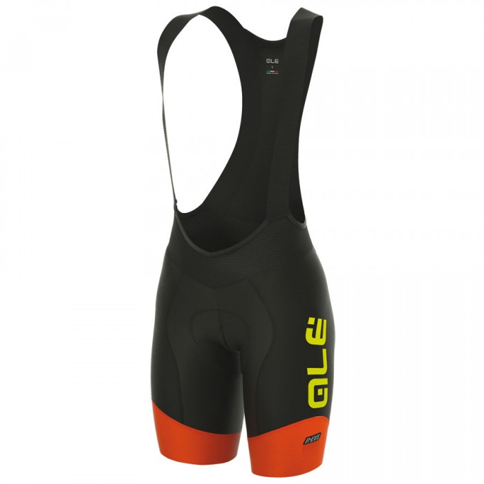 2017 Damen Ale R-EV1 Master Kurz Trägerhose Schwarz Orange Fluo Radtrikot Kaufen
