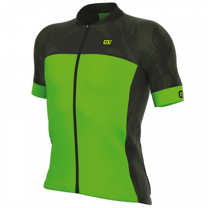 2017 Ale Formula 1.0 Ultimate Radtrikot Kurzarm Schwarz Grün Fluo Radtrikot Kaufen