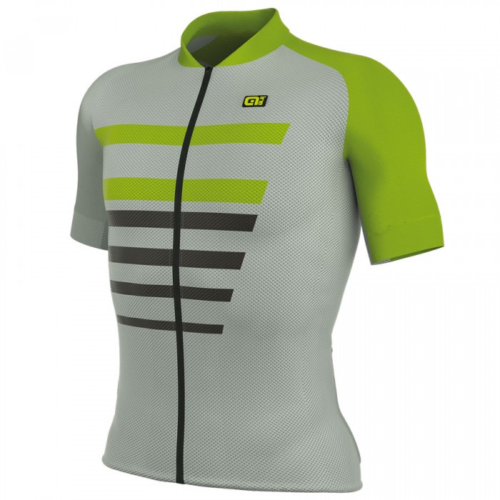 2017 Ale PRR 2.0 Piuma Radtrikot Kurzarm Grau Grün Radtrikot Kaufen