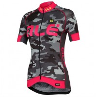 2017 Damen Ale Graphics PRR Camo Schwarz-Rose Radtrikot Kurzarm Radtrikot Kaufen