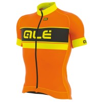 2017 Ale Graphics PRR Bermuda Radtrikot Kurzarm Orange Fluo Radtrikot Kaufen