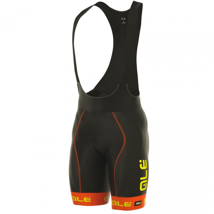 2017 Ale Graphics PRR Bermuda Kurz Trägerhose Schwarz Orange Radtrikot Kaufen