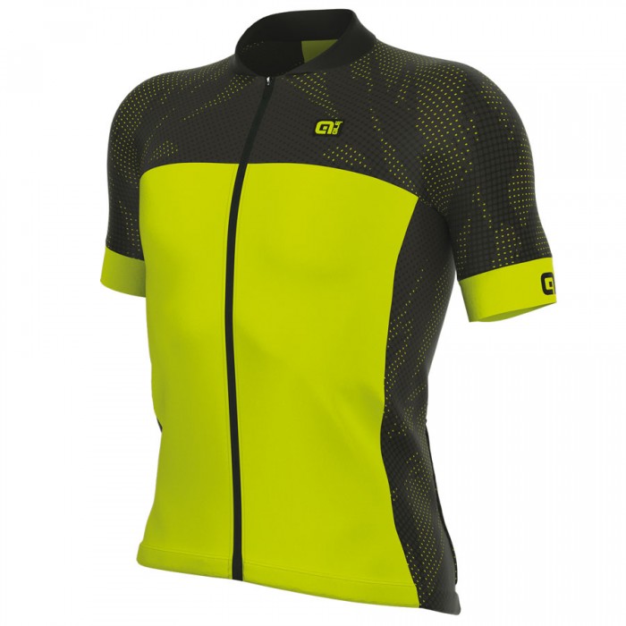 2017 Ale Formula 1.0 Ultimate Radtrikot Kurzarm Schwarz Gelb Fluo Radtrikot Kaufen