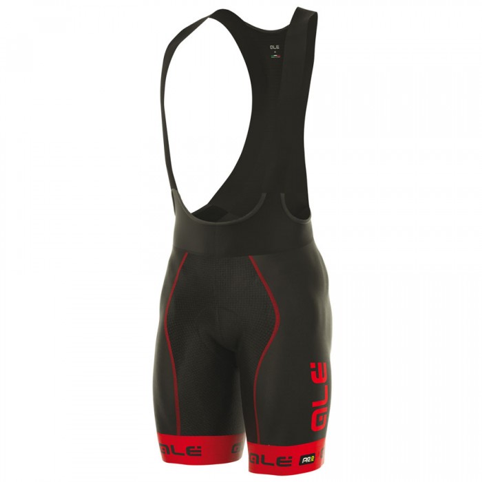 2017 Ale Graphics PRR Bermuda Kurz Trägerhose Schwarz Rot Radtrikot Kaufen
