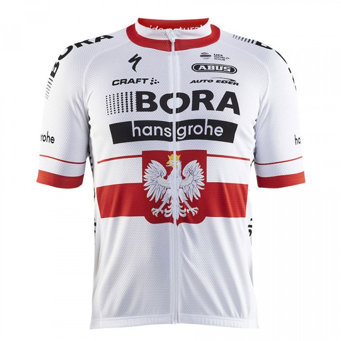 BORA Hansgrohe Pro Team 2017 Championnat Polonais Radtrikot Kurzarm Radtrikot Kaufen
