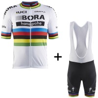 BORA Hansgrohe Pro Team 2017 UCI World Champion Fahrradbekleidung Satz Radtrikot Kurzarm+Kurz Trägerhose Radtrikot Kaufen