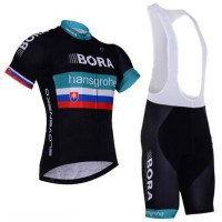 2017 BORA Hansgrohe SLOVAKIA Fahrradbekleidung Satz Radtrikot Kurzarm+Kurz Trägerhose Radtrikot Kaufen