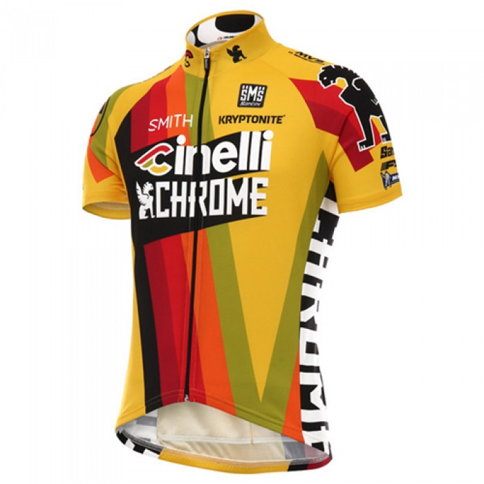 Pro 2017 Cinelli Chrome Gelb Radtrikot Kurzarm Radtrikot Kaufen