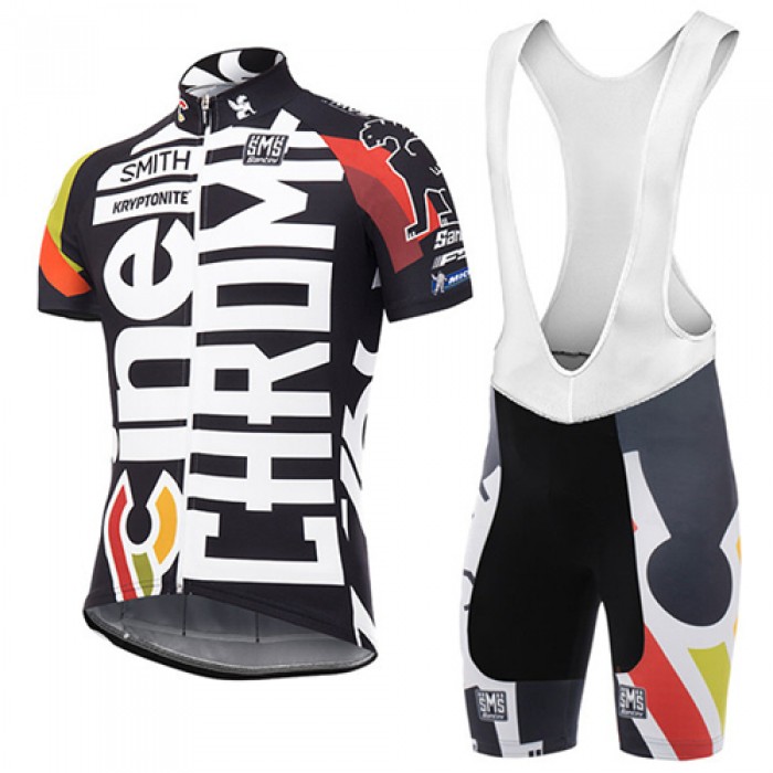 Pro 2017 Cinelli Chrome Schwarz Fahrradbekleidung Satz Radtrikot Kurzarm+Kurz Trägerhose Radtrikot Kaufen